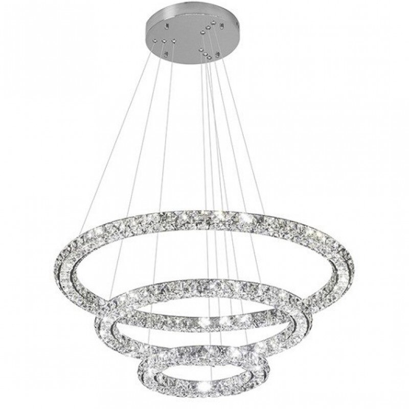 Lustra LED 48W Cristal 3 Cercuri